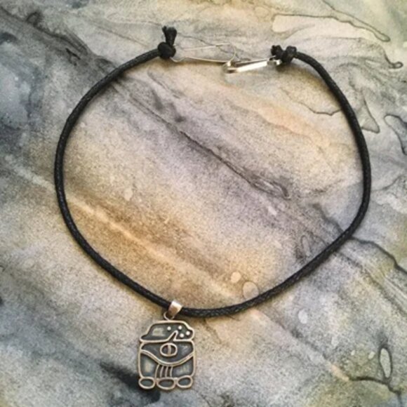 July Mayan Calendar Stamped Silver Taxco Pendant - Picture 9 of 9